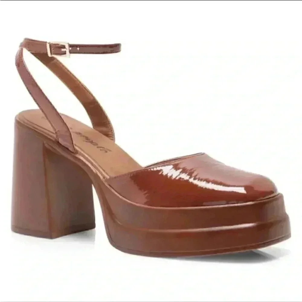 Double Stack Platform Pump (Women) Pecan - Free People